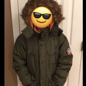 Kids green winter coat